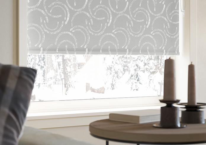Lino Arches, True Grey - Twist&Fit Roller Blind - Image 5